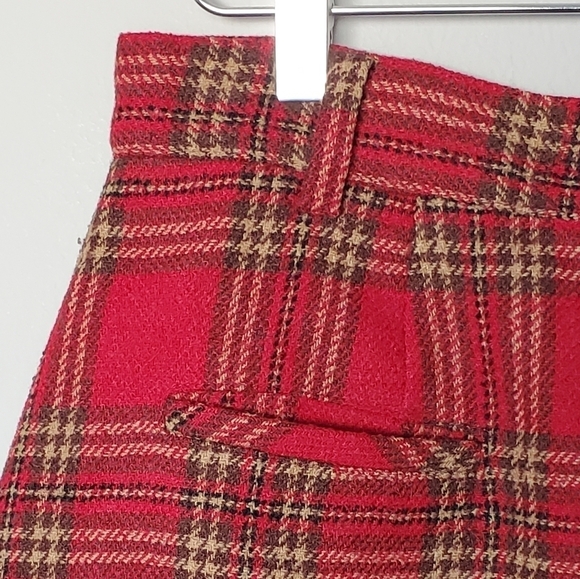 Vintage Banana Republic Wool Tartan Plaid Skirt Italy 14 Academia Preppy Y2K - Picture 4 of 7